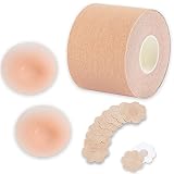 Tbwisher 3-in-1 Fashion Beauty Tape Set (Breast Tape + Nipple Pads + Double-Sided Adhesive Boob Tape) Push-Up Lifting Push-Up Adhesive Body Tape Pro Backless Dress Evening Dresses and Ball Gown