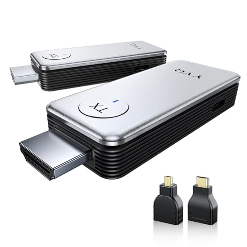 YVQ 2025 Upgraded Wireless HDMI Transmitter and Receiver 164ft/50m,4K Decode 1080P Output,2.4G/5G...