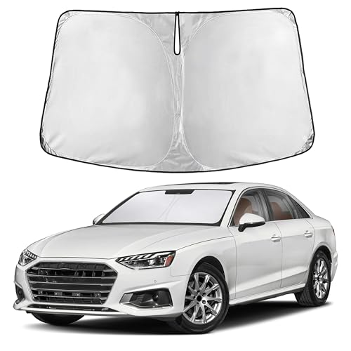 EcoNour Windshield Sunshade Compatible for Audi A4 2017-2023 2024 2025, Sun Visor for Front Windshield & Window Sun Shade Cover, UV Heat Blocker & Protector, Car Accessories