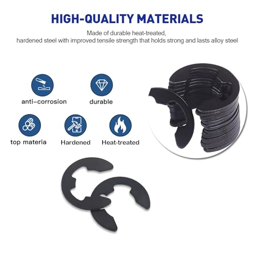 image for Boatsea 300Pcs E-Clip Circlip Assortment Set, External Retaining Clips