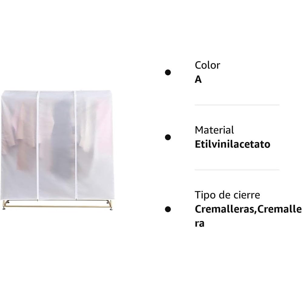 Copriabiti da Armadio Larghezza Copertura per Stand Appendiabiti Protettiva Antipolvere Telo Copri Stender Vestiti copriabiti da armadio per Stand Appendiabiti B,50 * 150 * 180cm
