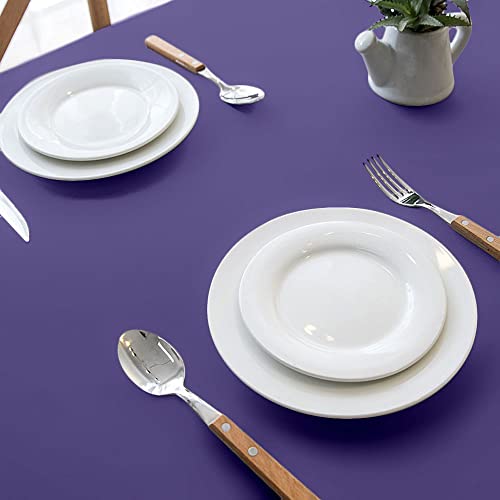 Table Cloth, Purple Table Cloth, Plastic Table Cloths For Parties Disposable, 54" X 108" Table Clothes For Rectangle Tables, Disposable Rectangle Table Cloth, Decorative Waterproof Table Cover 2 Pack #TOP4