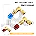 FALVFUN R12 to R134 Conversion Adapter Kit, 90° High/Low AC Fitting Port Retrofit Conversion Adapter with Dust Cap, Quick Coupler Automotive AC Retrofit Fitting Kit, Universal Fit (Style1)