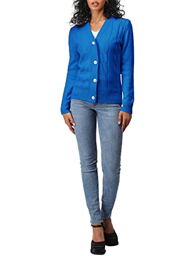 Image of Women's Casual Slim Fit Cardigan Sweaters Long Sleeve Button Down Lightweight Waist Length