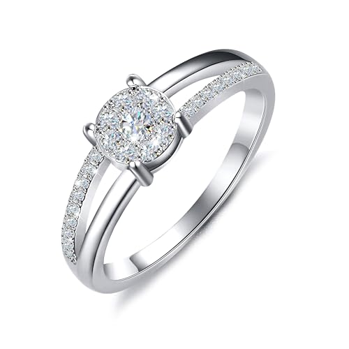 Fimewon Engagement Rings for Women Dainty Promise Rings Gifts for Wife Size 5