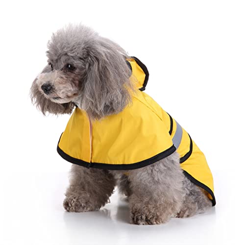 Jdefeg Dog Wheelchair Small And Small Large Hooded Raincoat Medium Reflective Hook&Loop Dog Raincoat Pet Pet Clothes Sweater For Dog(Yellow,Small) #TOP4