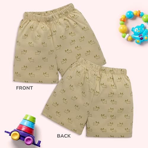 Image of LuvLap Baby Boys & Girls Regular Fit 100% Cotton Shorts Pack of 6