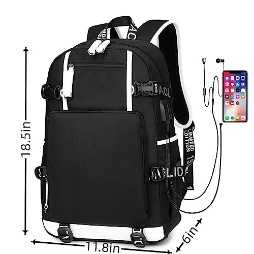 Basketball Player 23 Student School Bag, Laptop Backpack, Ultra-Light Travel Bag, For Men And Women (Black3)2