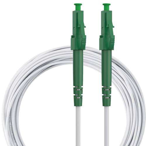 Speedoptic Glasfaserkabel LC/APC auf LC/APC - Patchkabel | Simplex Singlemode FTTH Glasfaser LWL Lichtwellenleiter Kabel LC/LC - Deutsche Telekom, Deutsche Glasfaser, Vodafone,...