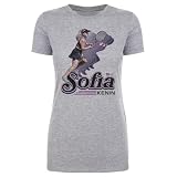 500 LEVEL Sofia Kenin Retro Shirt for Women (Heather Gray, X-Large)