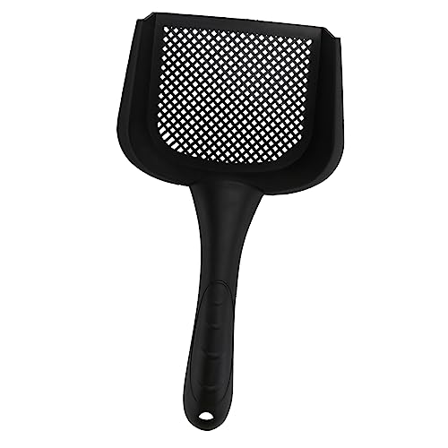 HOLIDYOYO Cat Litter Shovel Kitten Multifunctional Cat Litter Scoop Cats Cleaning Sand Self Scooper Pet Scoops Waste Sifting Lightweight Paw Dog Litter Scoop Black