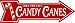 Candy Canes Novelty Metal Arrow Sign