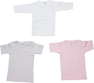 Habi Life HL-WRMC-1004-2 Body2 Half Sleeve and 1 Capsule Sleeve Set of 3 Pieces for Kids Size 9-12 Months - Multi Color