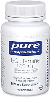 Pure Encapsulations L-Glutamine 500 mg | Supplement for Immune and Digestive Support, Gut Health and Lining Repair, Metabolism Boost, and Muscle Support | 90 Capsules