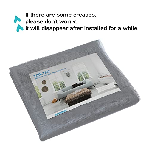Windows Screen and Screen Door Replacement, 59"x106" Durable Fiberglass Screen Mesh- Window Screen & Sliding Screen Door Repair for Patio and Windows by TOOLTRIZ - Used condition - Image 5