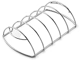 Weber Rib Rack – Holds 5 Racks, Plated Steel BBQ Rib Holder for Grilling & Smoking, Fits Weber Q 200/2000 Series & Larger Gas/Charcoal Grills, Dishwasher Safe