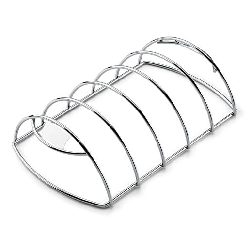 Weber 6605 Spare-Rib-Halter, Rippchen, passend für Q 200/2000 und größere Gasgrills sowie Holzkohlegrills ab 47 cm
