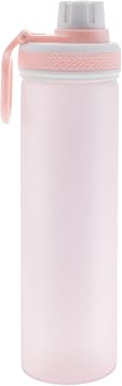 Cuisivin PuroAqua Glass Water Bottle - Blush Pink 550ml/18.5oz