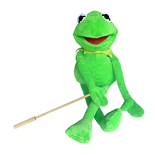 Ycztxsjt DR4H67 Kermit Frog Puppet With Detachable Control Wooden Rod, The Puppet Movie Show Soft Stuffed Plush Toy thumb #1
