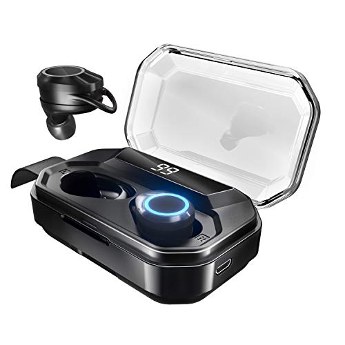 Andoer Fones de ouvido potáveis ​​com visor de bateria Fone de ouvido BT Fone de ouvido sem fio Fone