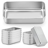 LIANYU 10 Pack Loaf Pans for Baking Bread, 9 x 5 Inch Stainless Steel Bread Loaf Pans for Sourdough, Cake Brownies, Heavy Duty Loaf Tins for Oven, Dishwasher Safe