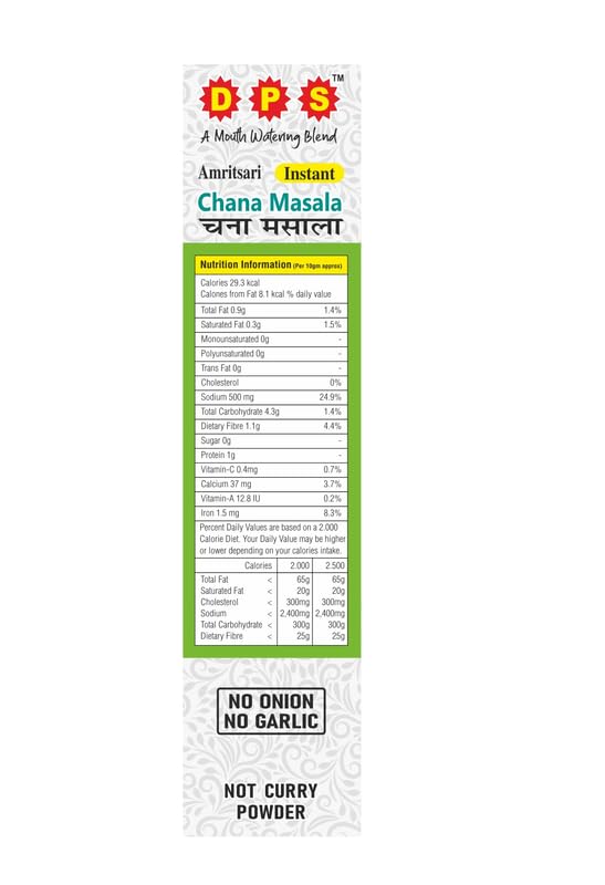 Image of DPS SPICES Chana Masala Spice Blend - 100g - Authentic Indian Flavor for Delicious Dishes (Pack of 3)