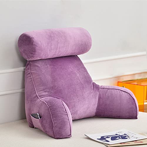 Coussin de lecture grand format dossier de lit violet avec cale nuque