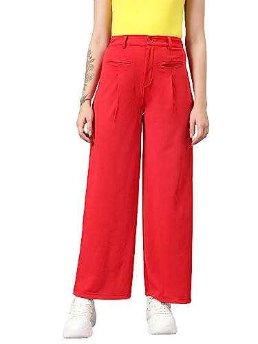Image of KOTTY Women's Casual Flared Pants with High Waist