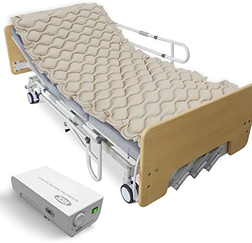 VOCIC Medical Grade Alternating Air Pressure Mattress with Electric Quiet Pump System and Built-in Fuse - Prevent Bed Sores and Pressure Ulcers - Air Mattress for Hospital Bed and Home Use