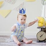 1st Birthday Crown Hat for Baby, Glitter Crown for Birthday Party, Boy Girl First Birthday Hat, Crown Decoration - Image 3