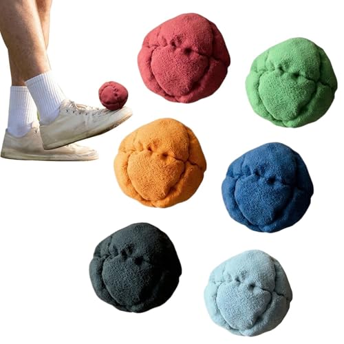 Footbag de football set de 6 sacs à lancer souples pour jeux extérieurs