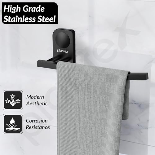 Image of Plantex Stainless Steel Napkin Hanger for Washbasin /Napkin Holder for Bathroom /Towel Ring /Bathroom Accessories - Pack of 1 (Black)