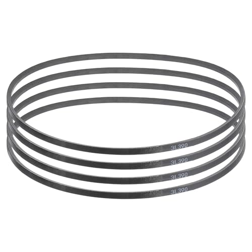 uxcell 4 Pcs 3L390 Classic Wrapped Rubber V-Belt, 39"(991mm) Outside Circumference, 3L Profile V Belt 3/8" Width 7/32" Height