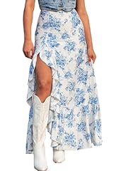 Blue Floral Skirt