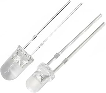 100pcs 5mm Orange Flicker Flickering LED Diodes Candle Flicking Lights Clear Round Lens 29mm Long Lead DC 2V 20mA Light Emitting Diode Lamp Bulb