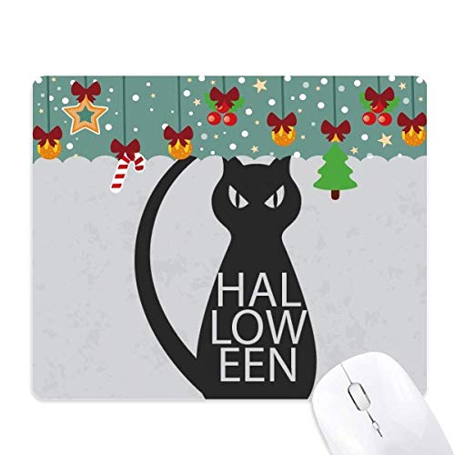 Tapis de souris Halloween chat noir en caoutchouc : fini les tapis qui glissent