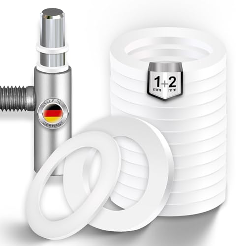NIMA PARTS Fitschenringe 60 Stück Made in Germany Unterlegscheiben für Zimmertüren (1mm + 2mm)