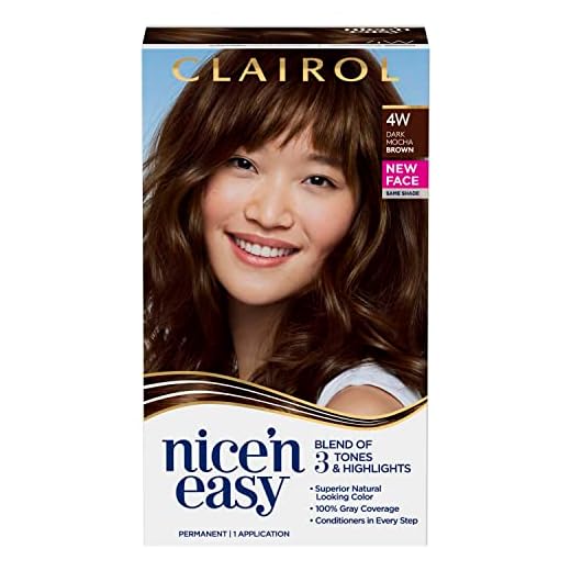 Clairol Nice'n Easy Permanent Hair Dye, 4W Dark Mocha Brown Hair Color, Pack of 1