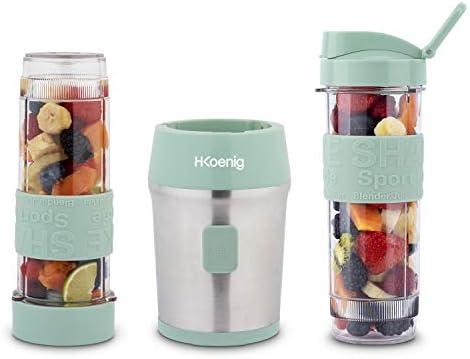 H.Koenig Blender do Smoothie, Pastelowy Zielony, 570 ml