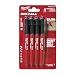 Milwaukee 48-22-3104 Inkzall Point Marker, Fine, Black, 4-Pack