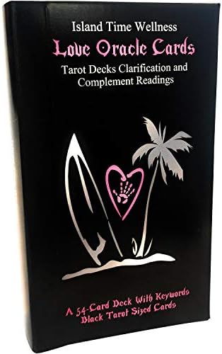 Island Time Wellness Love Oracle Cards Tarot Deck Clarification and Complement Readings A 54 Card Deck With Keywords Black Tarot Sized Cards