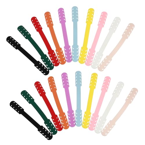 FRCOLOR 20個 シリコン製マスクロープ 調整フック マスク耳かけ緩和 アクセサリー 滑り止め対応 調節可能 ランダムカラー