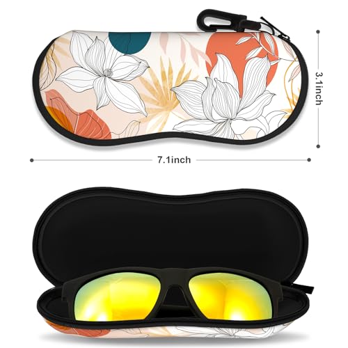 Image of Sunglasses Soft Case, Ultra Light Portable Neoprene Zipper Glasses Case for Men Women