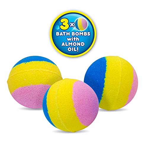 INKEE Rainbow Multipack, Tres bombas de baño perfumadas con 3 capas de color diferentes y aroma a malvavisco, con aceite de almendras - imagen 4