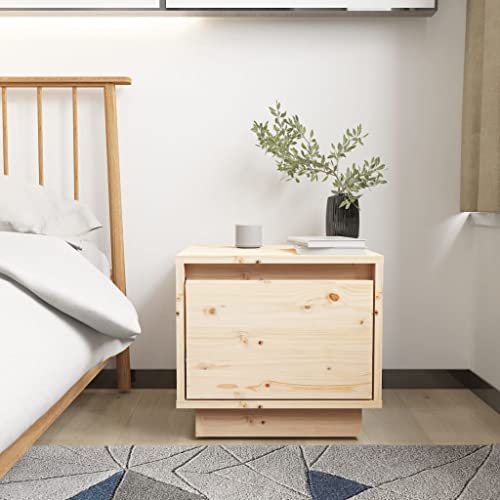 Tables de Chevet en Bois de pin Massif Durable, Lot de 2 Tables de Nuit avec Tiroir Intégré - 4