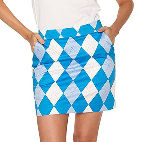 Gonna Pantalone da Donna, Motivo a Rombi, Blu Royal