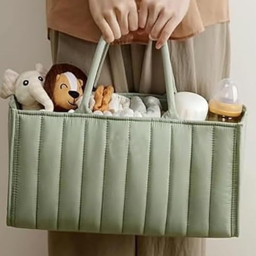 Organizador de pañales portatil para el baño y la mesita de noche de la guarderia 7