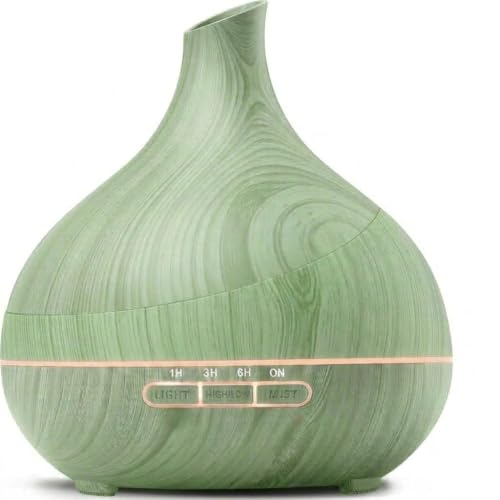 500ml Essential Oil Diffuser – Quiet Humidifier with Remote Control, Dual Mist Settings, Matcha Tangerine