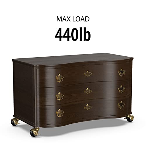 2 Inch Antique Brass Ball Casters, Vintage Furniture Caster Wheels, Swivel Spherical Caster, Ball Casters Set Of 4 For Furniture, Sofa, Coffee Table, Cabinet, Kitchen Cart #TOP2