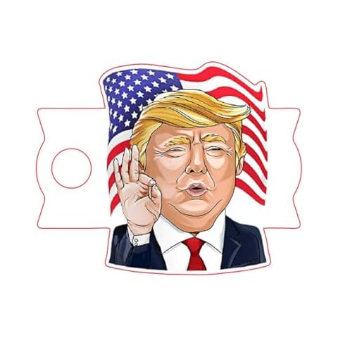 RICHOOSE Trump 2024 Stanley Cup Accessories Donald Trump Merch Americ Name Plate Fits 40oz Stanley Cups Women for Trump Cover